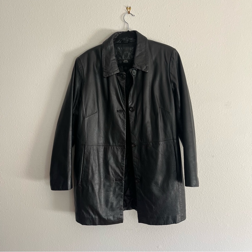 Vintage Kathy Ireland Oversized Leather Jacket